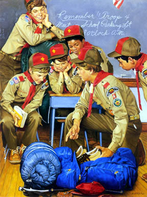 Vintage 1981 Joseph Csatari The Patrol Leader Boy Scouts Of America Print 